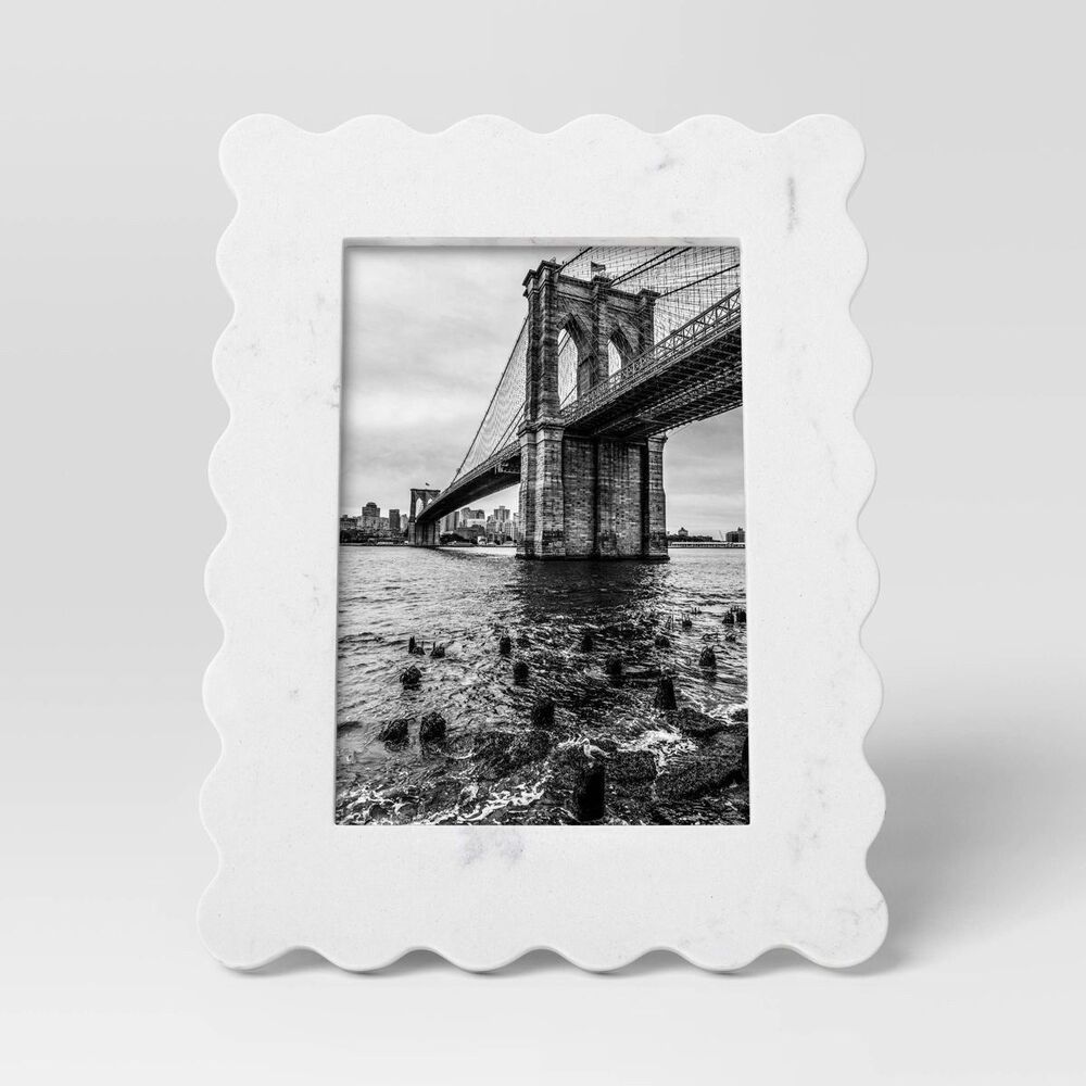Threshold™ 5x7 Marble Stone Table Picture Frame Modern Photo Frame